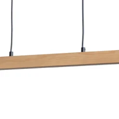 TK Lighting Pendellamper|Pendellamper > LED-hængelampe Teo, fyrretræ, længde 96 cm, træ, bjælkeform