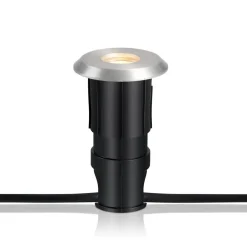 Markslöjd Nedgravet Udebelysning > LED-indbygningslampe Garden 24 Decklight, sølv, lys ovenfra, 3W