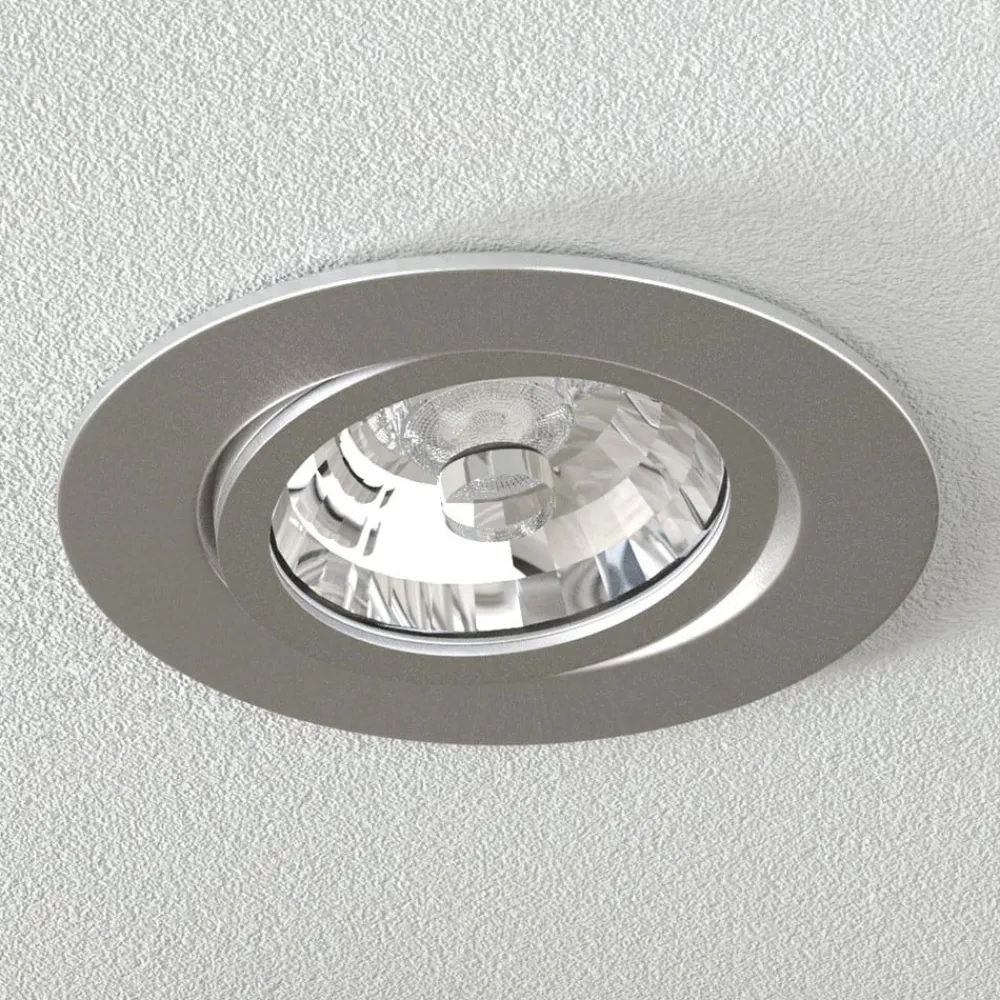 MEGAMAN Loftlamper|Indbygningsspots > LED indbygningslampe Rico 6,5 W børstet stål