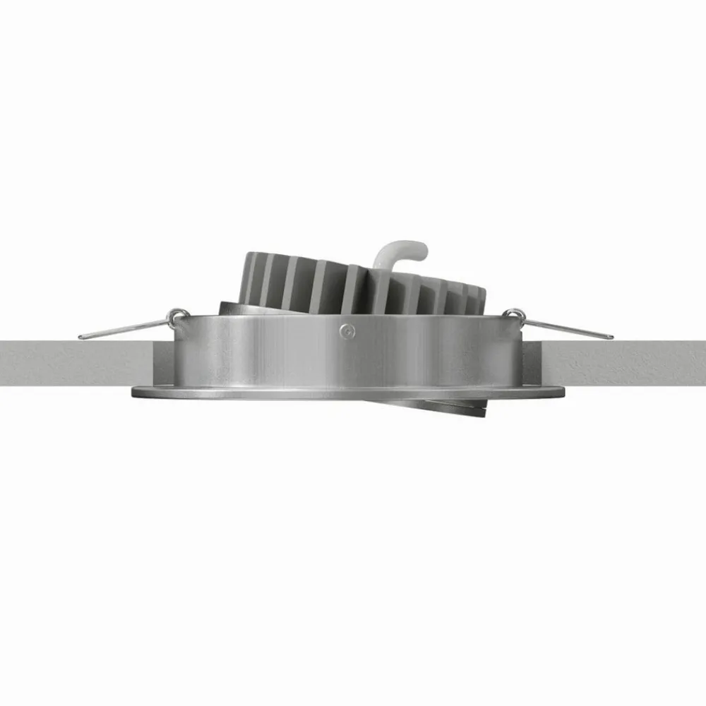 MEGAMAN Loftlamper|Indbygningsspots > LED indbygningslampe Rico 6,5 W børstet stål