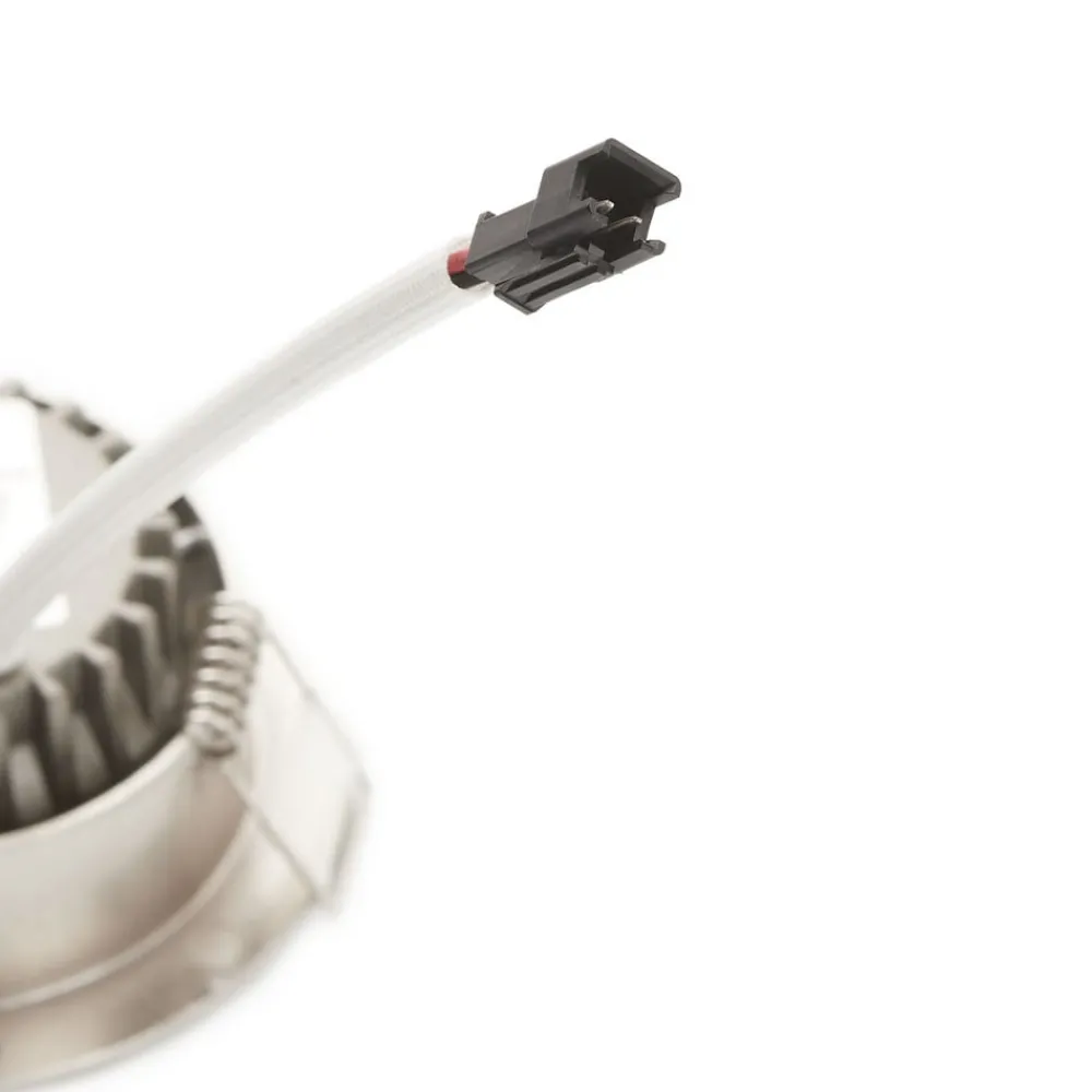 MEGAMAN Loftlamper|Indbygningsspots > LED indbygningslampe Rico 6,5 W børstet stål