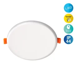 Näve Loftlamper|Indbygningsspots > LED-indbygningslampe Suma, Ø 15,5 cm, hvid, dæmpbar, IP44