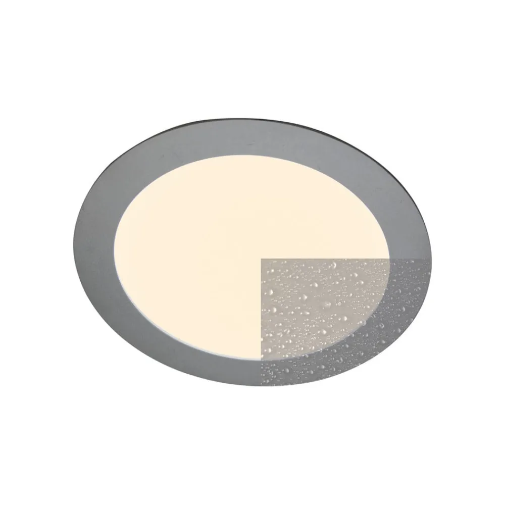 Heitronic Indbygningsspots > 27636 LED-indbygningspanel, flad, rund, 12 W