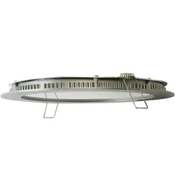 Heitronic Loftlamper|Indbygningsspots > LED-indbygningspanel Justus, Ø 14,5 cm, sølv, IP44