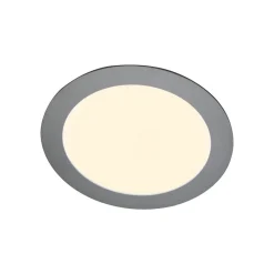Heitronic Loftlamper|Indbygningsspots > LED-indbygningspanel Justus, Ø 14,5 cm, sølv, IP44