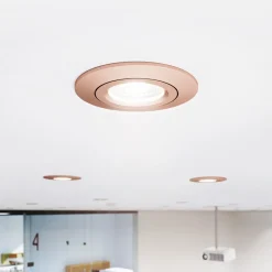 Indbygningsspots ^ Sigor LED indbygningsspot Diled, Ø 8,5 cm, 6 W, 3.000 K, rosé