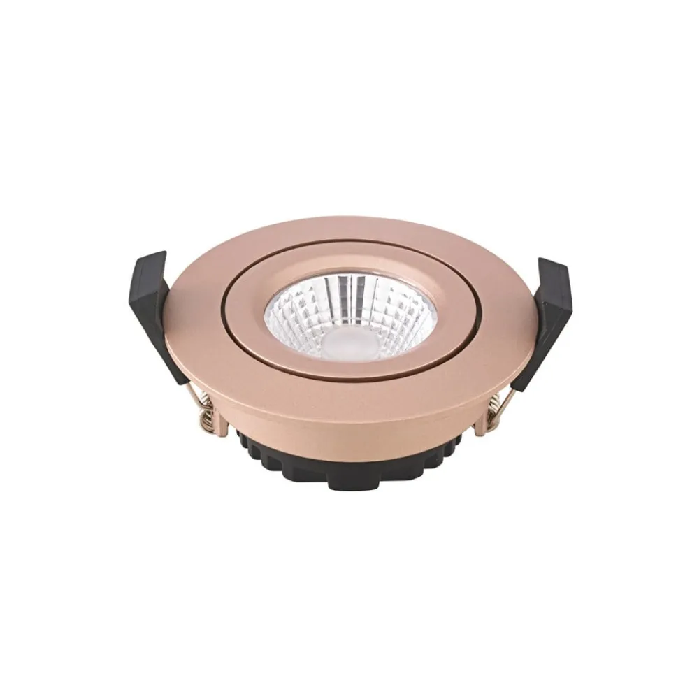 Loftlamper|Indbygningsspots ^ Sigor LED indbygningsspot Diled, Ø 8,5 cm, 6 W, Dim-To-Warm, rosé