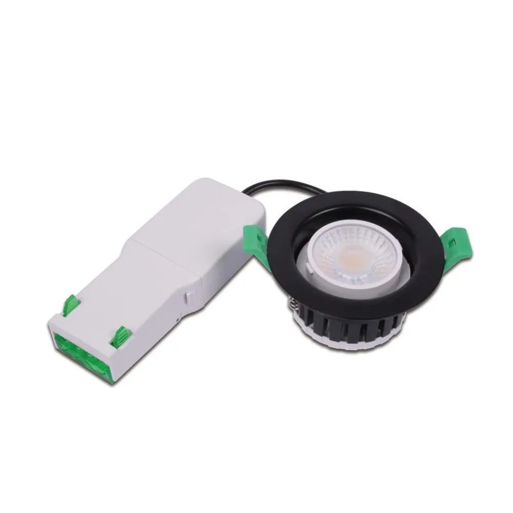 Hera Loftlamper > LED-indbygningsspot Eco R 68 stål Ø 9 cm metal IP65 CCT