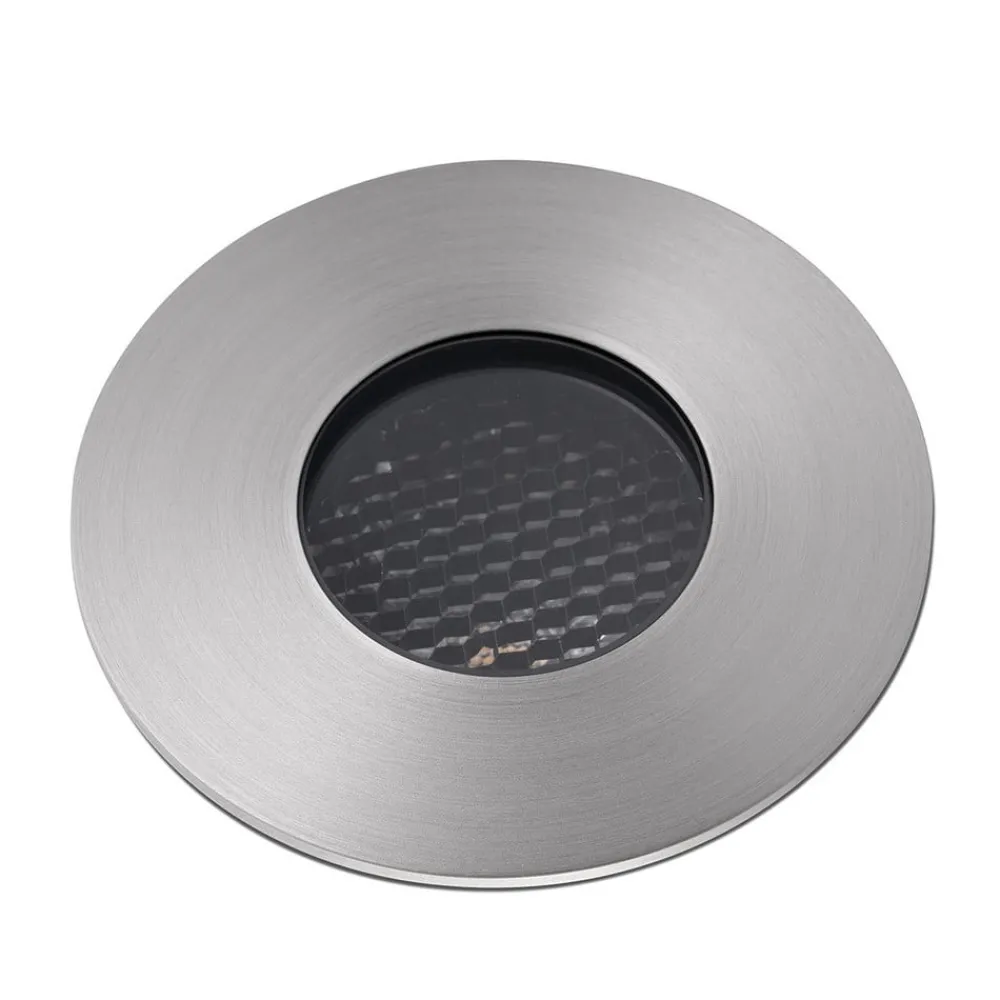FARO BARCELONA Nedgravet Udebelysning|Udendørs Spot > LED-indbygningsspot Grund, nikkel, Ø 8 cm, aluminium/stål