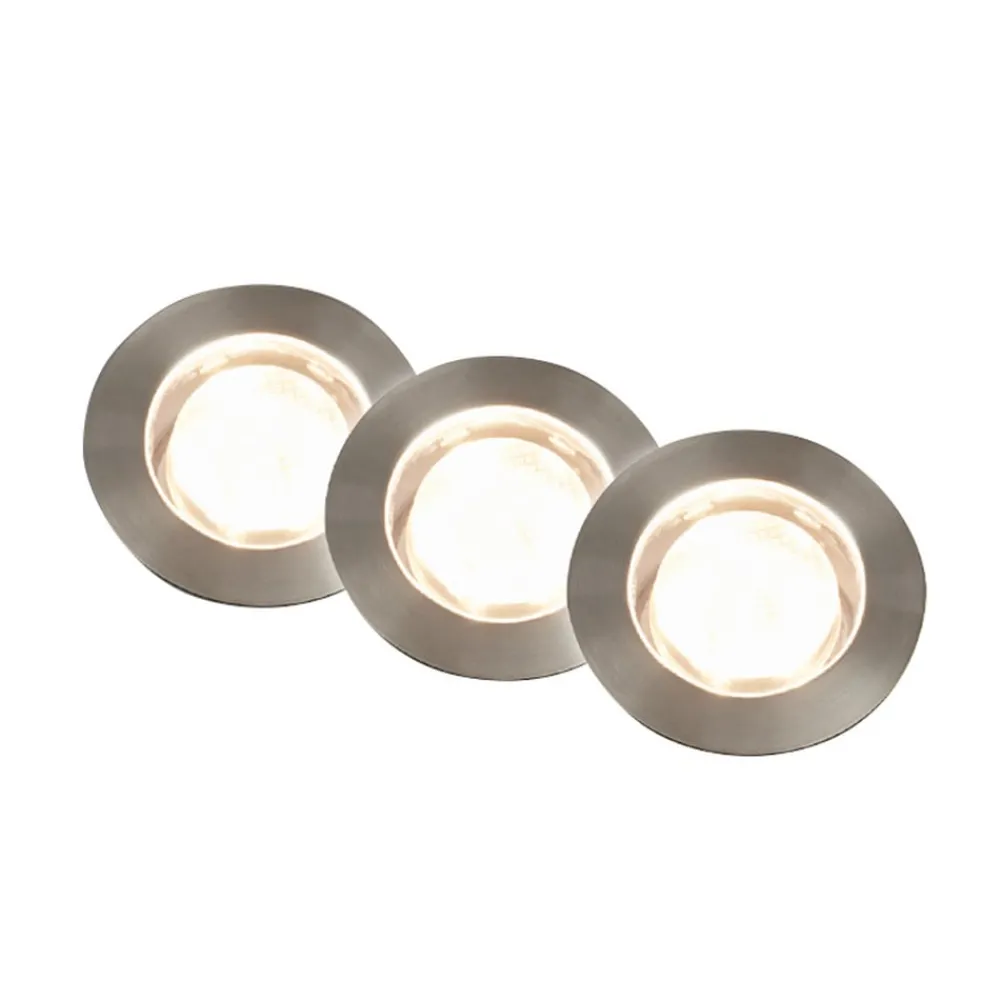 Nedgravet Udebelysning|Udendørs Spot ^ Briloner LED-indbygningsspot 3916032 IP67 12 V 3-delt startsæt Ø 4,5 cm potte