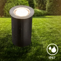 Briloner Nedgravet Udebelysning|Udendørs Spot > LED-indbygningsspot 3917032 IP67 12 V 3x forlængelse Ø 4,5 cm potte