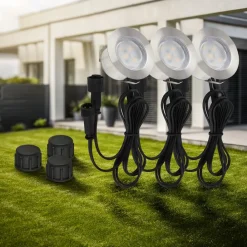 Briloner Nedgravet Udebelysning|Udendørs Spot > LED-indbygningsspot 3915032 IP67 12V 3x-tilbehør 4,5cm stål