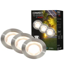 Briloner Nedgravet Udebelysning|Udendørs Spot > LED-indbygningsspot 3915032 IP67 12V 3x-tilbehør 4,5cm stål