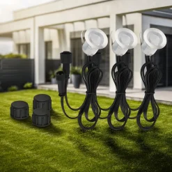 Briloner Nedgravet Udebelysning|Udendørs Spot > LED-indbygningsspot 3913032 IP67 12V 3x-udvidelse 3cm stål