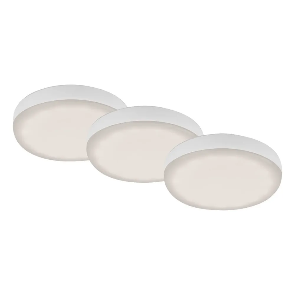 Briloner Indbygningsspots > LED-indbygningsspot Plat hvid 7,5 cm 4.000K sæt med 3 stk