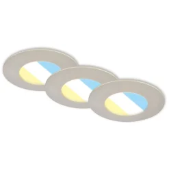 Briloner Indbygningsspots > LED-indbygningsspot 7598 3sæt CTS nikkel mat
