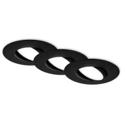 Briloner Loftlamper|Indbygningsspots > LED-indbygningsspot 7597 3sæt IP65 4.000 K sort