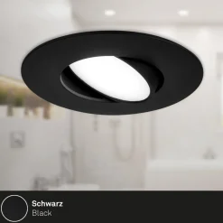 Briloner Loftlamper|Indbygningsspots > LED-indbygningsspot 7597 3sæt IP65 4.000 K sort