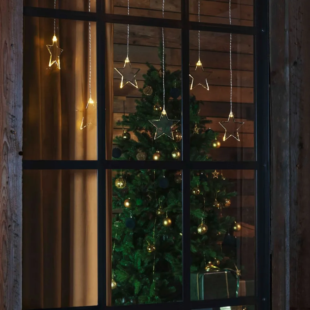 Konstsmide Christmas Julepynt|Lysnet, Lysforhæng > LED indendørs lysforhæng med otte stjerner