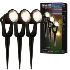Briloner Udendørs Spot > LED jordspydspids 3919035 12V 3-punkts forlængelse, sort Ø 5 cm
