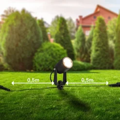 Briloner Udendørs Spot > LED jordspydspot 3927035 12 V startsæt med 3, sort Ø 4 cm