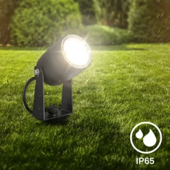Briloner Udendørs Spot > LED jordspydspot 3927035 12 V startsæt med 3, sort Ø 4 cm
