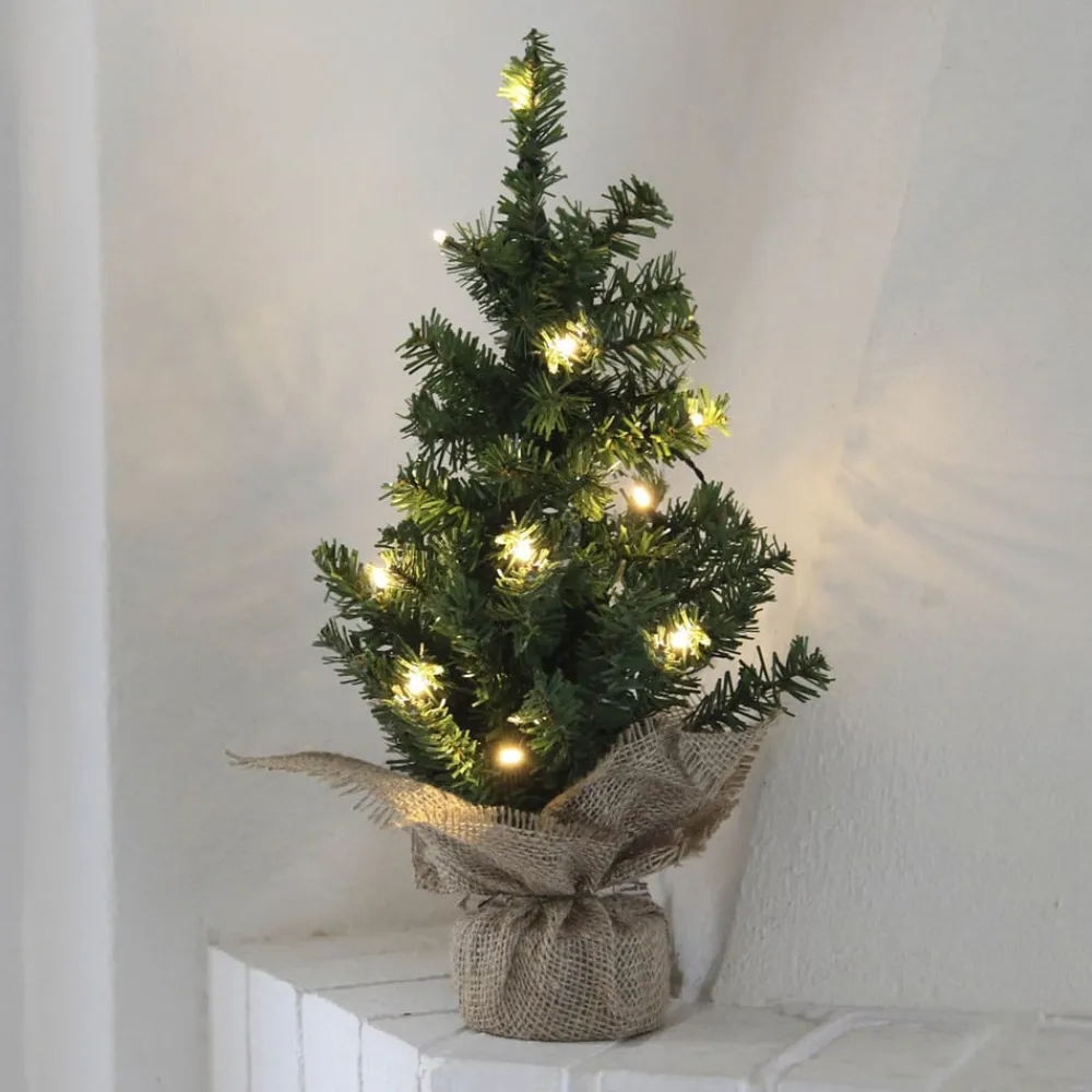 STAR TRADING Dekorationsbelysning|Julepynt > LED-juletræ Tre med jute-taske