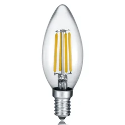 Dæmpbar Led-Pære|Filament Pære ^ Trio Lighting LED-kerte E14 4 W filament 2.700 K kontaktdæmper