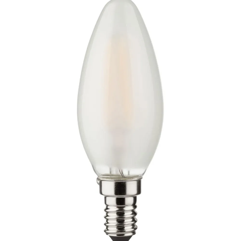 Filament Pære|Led Pærer ^ Müller-Licht LED-kerte E14 4 W 2.700 K, 3 stk, 470 lm, mat