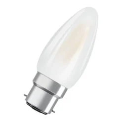 Dæmpbar Led-Pære ^ OSRAM LED kertepære B22d 5W 2.700K mat dæmpbar
