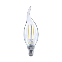 Filament Pære|Led Pærer ^ Sylvania LED-kertepære E14 ToLEDo 2,5W 827 klar, vindstødpære