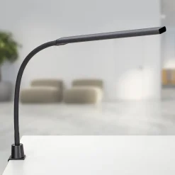 Arbejdsrum/Kontor|Bordlamper ^ Maul LED-klemmelampe pirro, sort, 37 cm, dæmpbar