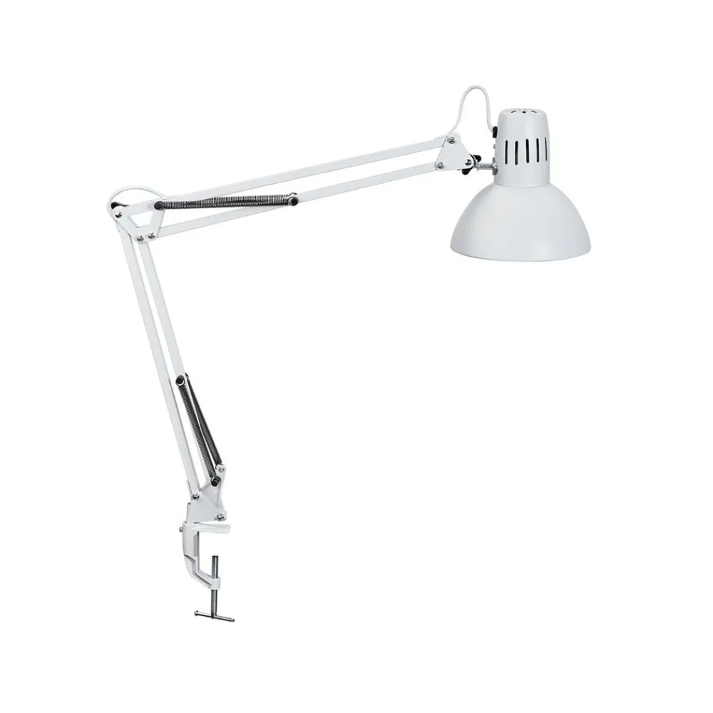 Maul Arbejdsrum/Kontor > LED-klemmelampe study, hvid, stål, højde 44 cm, E27