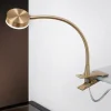 ORION Arbejdsrum/Kontor|Bordlamper > LED-klemmelampe Mira, fleksibel arm, guld