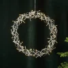 STAR TRADING Julepynt|Vinduesdekoration > LED-krans Curly, varmhvid, Ø 50 cm