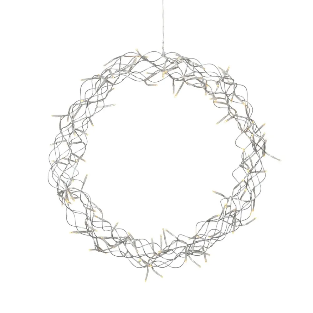 STAR TRADING Julepynt|Vinduesdekoration > LED-krans Curly, varmhvid, Ø 50 cm