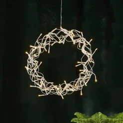 STAR TRADING Dekorationsbelysning|Julepynt > LED-krans Curly, varmhvid, Ø 30 cm
