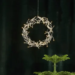 STAR TRADING Dekorationsbelysning|Julepynt > LED-krans Curly, varmhvid, Ø 30 cm