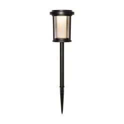 STAR TRADING Solcellelamper > LED-lampe med jordspyd Alippa, sort, højde 44 cm metal