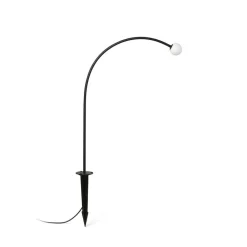 FARO BARCELONA Udendørs Spot > LED-lampe med jordspyd Cuca, sort, stål/glas, højde 65 cm