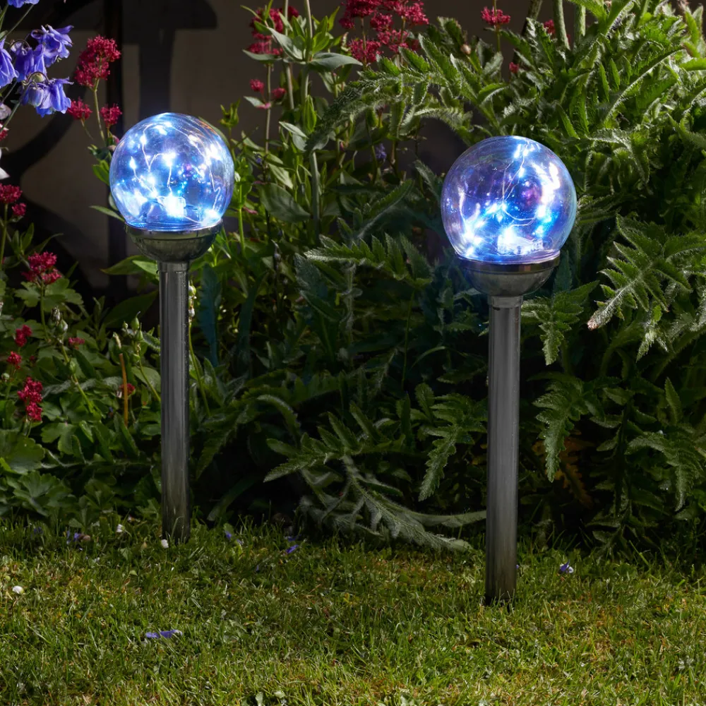 SMART GARDEN Solcellelamper > LED-lampe med jordspyd Firefly Opal, 4 stk. sæt, IP44