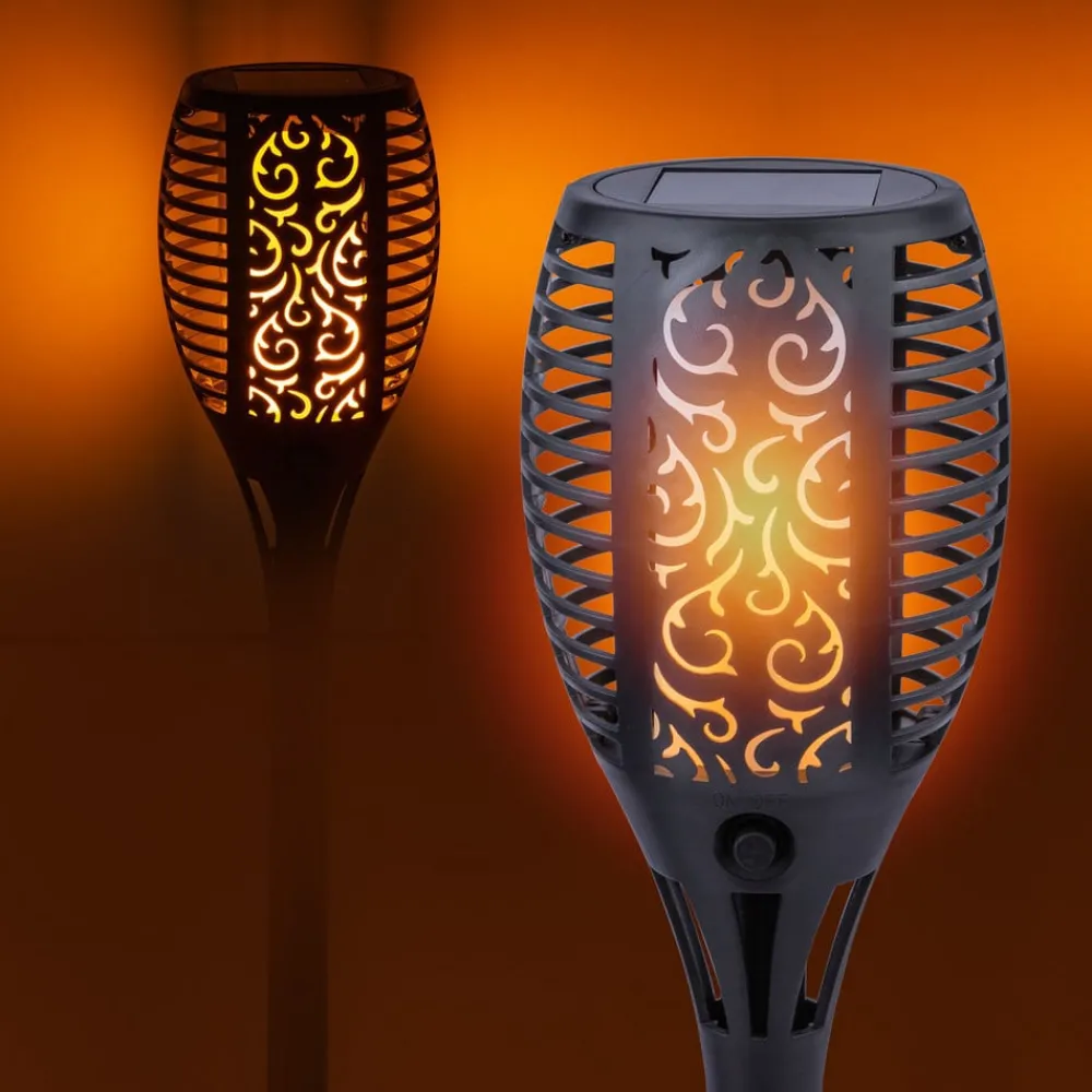 Globo Solcellelamper > LED-lampe med jordspyd 33077 Lommelygte, sort, plast