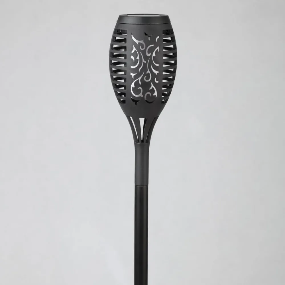 Solcellelamper ^ Globo LED-lampe med jordspyd 33536-3, lygte, sort, sæt med 3 stk