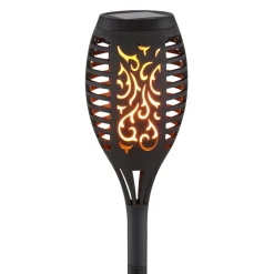 Solcellelamper ^ Globo LED-lampe med jordspyd 33536-3, lygte, sort, sæt med 3 stk