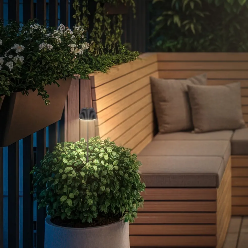 Briloner Udendørs Spot > LED-lampe med jordspyd RIFFLE NANO, antracit Ø 6 cm, 2-pak