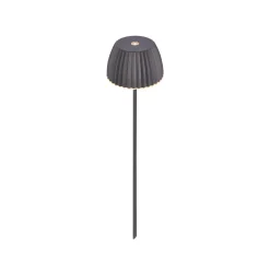 Udendørs Spot ^ Briloner LED-lampe med jordspyd RIFFLE MINI, antracit Ø 9 cm, IP44