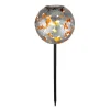Globo Solcellelamper > LED-lampe med jordspyd 36748S, kugle, sølv, metal