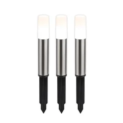 Briloner Udendørs Spot > LED-lampe med jordspyd 3925032 12V 3x-startersæt stål Ø 4 cm