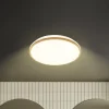 Briloner Loftlamper > LED-loftlampe Acorus, Ø 33 cm, hvid/træfarvet, IP44