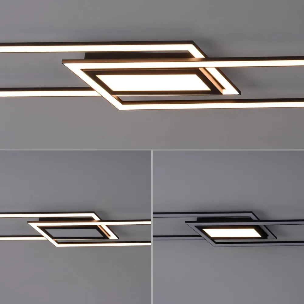 JUST LIGHT. GmbH Loftlamper|Loftlamper > LED-loftlampe Asmin, CCT, sort, 100x17,9cm